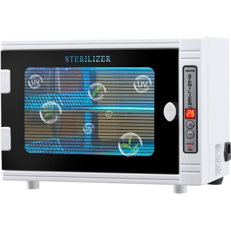 Stérilisateur UV Grande Capacité 12 L, Armoire de Désinfection UV avec Minuterie, Longueur d'Onde 185 nm, Porte en Verre Trempé, pour Laboratoires, Maison, Salons de Manucure et de Beauté (1/5)