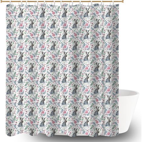 Rideau de douche tissu polyester 180x180 résistant rideau séchage rapide pour une colocation (1/5)