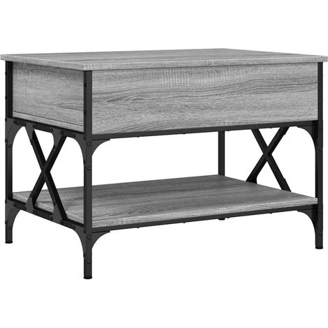 Maison Exclusive - Mesa de centro madera ingeniería metal gris So