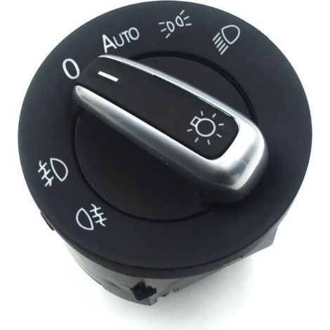 Chrom-Scheinwerferschalter passend für VW Golf/Passat/Touran/Jetta - 5ND941431B (1/3)