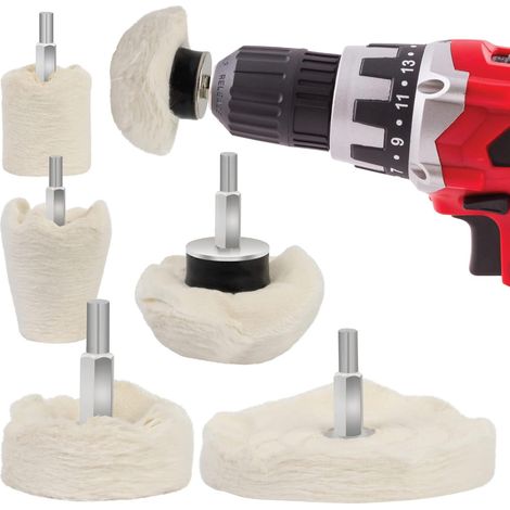 Pad Polissage Perceuse 6PCS - Disques de Polissage pour les Projets en Métal, Aluminium, Acier Inoxydable, Chrome, Verre et Bricolage - 6 Pièces (1/5)