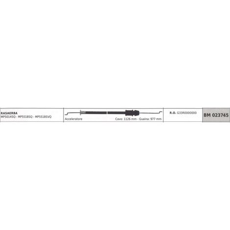 MAORI cortacésped MP5014SQ MP5518SQ cable del acelerador 1126mm funda del cable 977mm