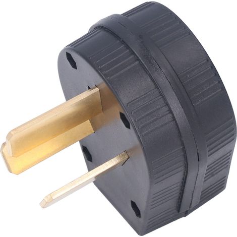 Connecteur mâle industriel droit à 3 broches, contacts en laiton, norme américaine, 50 A, 125 V/250 V (1/5)