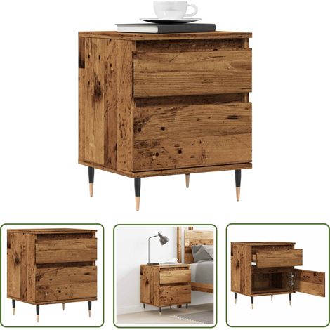 vidaXL Nachttisch Altholz-Optik 40x35x50 cm Holzwerkstoff (1/5)