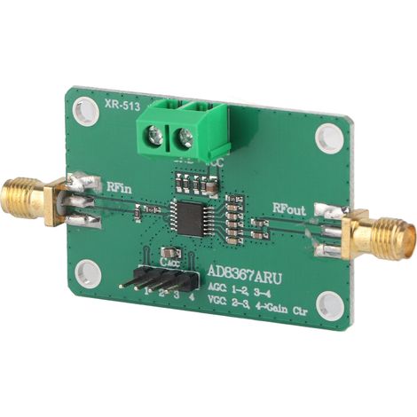 Module amplificateur FI AD8367 avec contrôle automatique de gain AGC, carte électronique composant pour radiofréquence, 5V, 500MHz, faible bruit, montage PCB. (1/5)