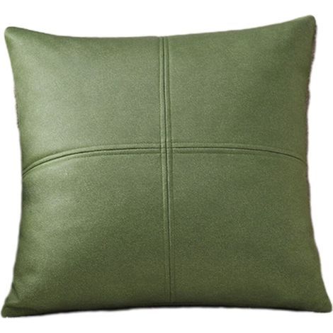 Taie d'oreiller en tissu patchwork Yonrjhukm pour canapés et salons, taie d'oreiller imperméable légère à texture cuir luxueuse (1/5)