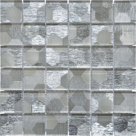 MOSAIQUE SELECT HEXA ARGENT 1 PLAQUE 30 x 30 CM CASA LINEA