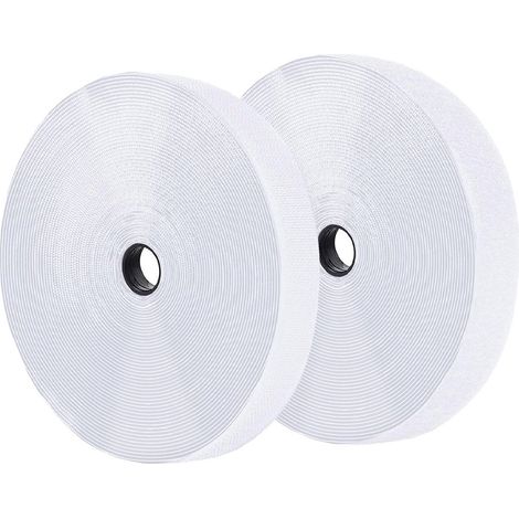 2 bandes scratch adhésives nylon polyester 10m2cm décoration murale loisirs créatifs, quincaillerie mobilier (1/4)