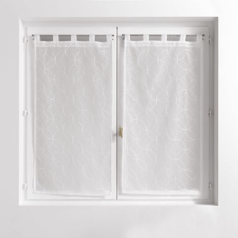 Douceur d'Intérieur 2 Tenda, Poliestere, Bianco, 2 x 60 x 120 cm