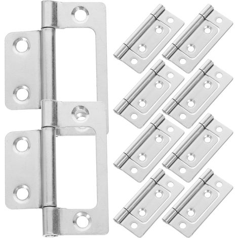 10pièces Charnières de Porte Métalliques pour Armoires Placards et Camping-cars Charnières Réglables et Silencieuses pour Meubles de Cuisine (1/5)