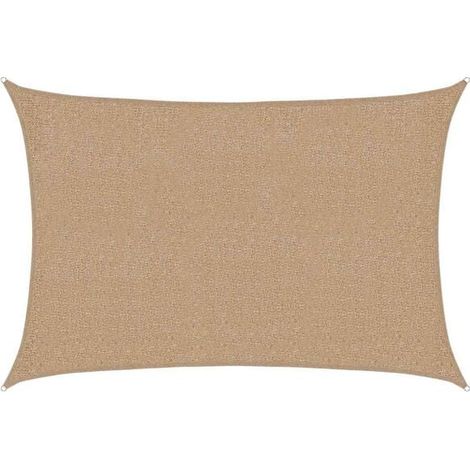 Voile d'ombrage, 160 g/m², gris-brun, polyéthylène haute densité 2 x 2,5 m (1/5)