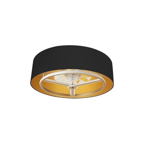 FABRILAMP Ventilator Dc Anuska 60w Schwarz/Gold 70d 8 Flügel 6 Geschwindigkeiten 5100lm 3 Farben Fernbedienung, Speicher, Dimmer, Zeitschaltuhr (1/3)