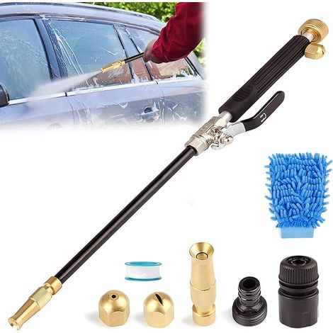 Pistolet A Eau Pression Avec 3 Buse Lance à de Nettoyeur Fixation Tuyau (1/5)