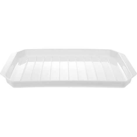 Mikrowellengeeignete Speckschale, Servierschale für den Hausgebrauch – 27 x 21 x 3 cm – Weiß (1/4)