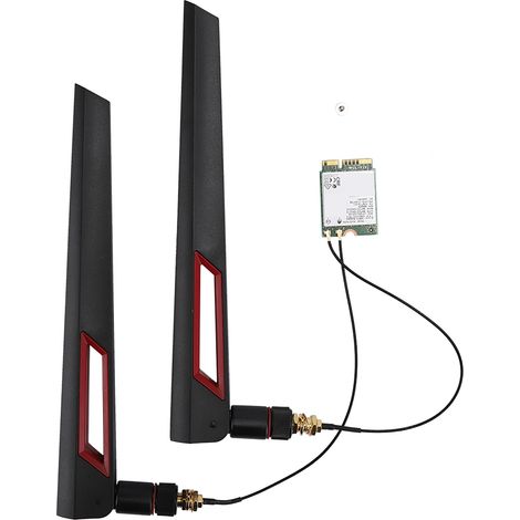Carte réseau sans fil AX201NGW avec antenne Wi-Fi double bande AC88u et câble de connexion ipex4 (1/5)