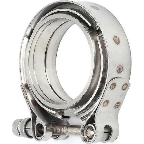 Collier de serrage en V en acier inoxydable de 2,25 pouces compatible avec les tuyaux d'échappement turbocompressés (1/5)