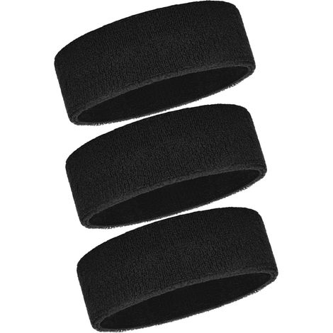 Sport-Stirnband – 3-teilig – Elastische Baumwolle – Rutschfest, schweißableitend – Joggen, Yoga, Fitness – Einheitsgröße (1/5)