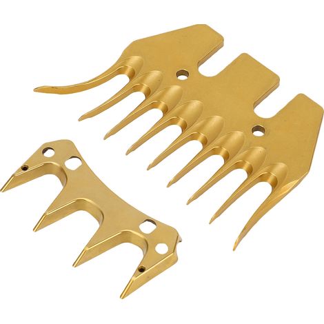 Lames de rechange pour tondeuse mouton couleur or 9 dents courbées acier carbone tonte bétail (1/5)