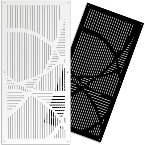 ROUTE - Panneau ajouré en PVC - Brise-soleil - Dimension : 50x150 cm - Couleur : noir
