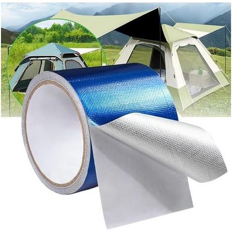 Reparaturklebeband für Markisen, Planen, Segeltücher, Zelte, Segelboote, Reparaturset, wasserdicht und UV-beständig, 8 cm x 5 m (blau) (1/5)