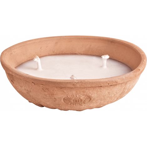 Bougie - 3 mèches dans pot - D 20,3 x H 6 cm - Livraison gratuite (1/2)