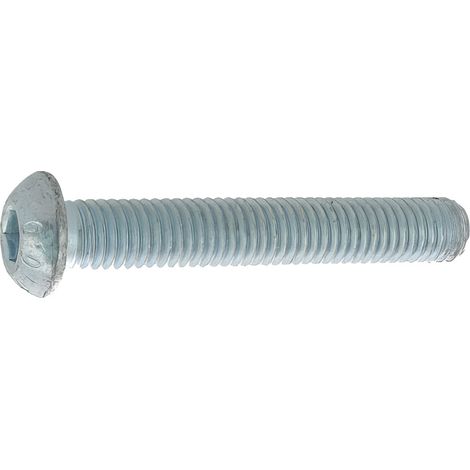 100 Vis métaux tête bombée hexagonale creuse Iso7380 10,9 acier zingués - diamètre 12 mm - Longueur 40 mm mm