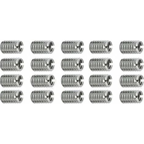 Lot de 20 Inserts Filetés M8 vers M10 en Acier Inoxydable 15mm avec Fente, Ecrou de Réduction pour Réparation de Filetage, Insert Fileté Metal Robuste pour Fixation Industrielle et Mécanique (1/5)