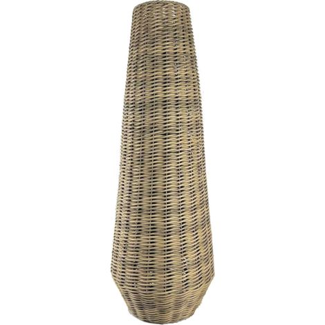 Vase décoratif effet rotin naturel pour intérieur chaleureux - naturel effet rotin tressé (1/3)