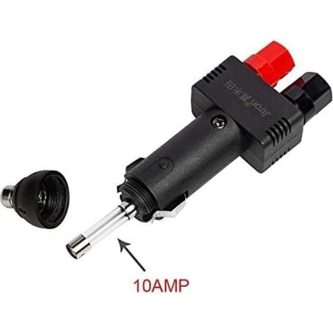 Prise allume-cigare 12 V 10 A prise allume-cigare avec câble d'alimentation pour l'enregistrement du câble d'alimentation noir pour l'onduleur (1/4)