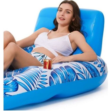 Parasol gonflable, banc en forme de U, dossier de piscine, chaise longue, rangées flottantes (1/5)