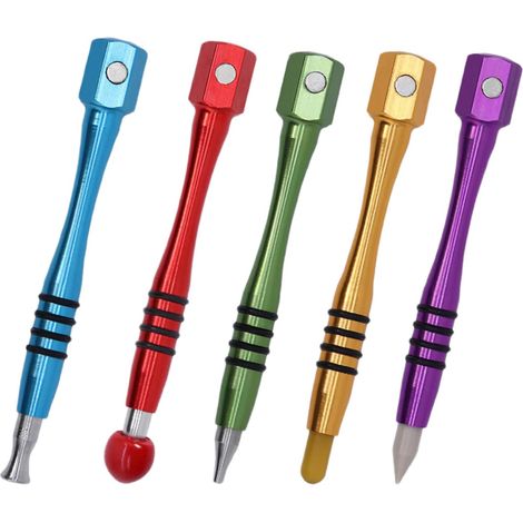 Lot de 5 stylos colorés de nivellement pour réparation rapide de carrosserie de voiture sans compétence professionnelle (1/5)
