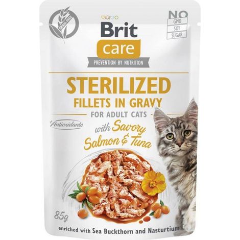 BRIT NOURRITURE POUR CHAT STERILIZED SAUMON THON 85 G S9133985