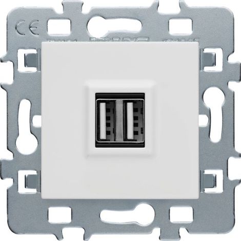 Casual Mécanisme Usb Double 2.1a  Cache Blanc  Support Métal