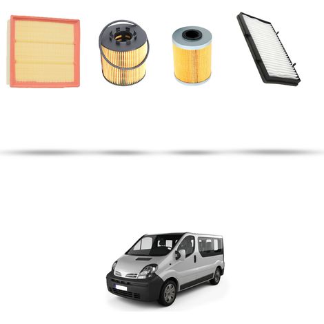 Kit tagliando 4 filtri compatibile con Nissan Primastar 2.5 dci 99kw Dal 2002 (1/5)