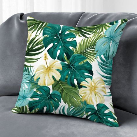 Housse de coussin floral décoratif, décoration salon maison,40×40cm (1/5)