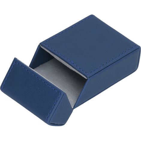 Étui à cigarettes en cuir PU bleu pour 20 cigarettes, boîte de rangement pour voyage et maison (1/5)