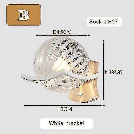 Applique murale LED, idéale pour une chambre, une table de chevet, un couloir ou une coiffeuse (Blanc B) (1/3)