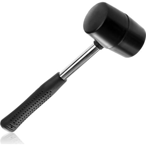 Maillet en Caoutchouc comme Accessoire de Camping, de Tente et d'extérieur - Marteau de Camping avec poignée Stable et antidérapante - Marteau Doux également (555g)-LIAIKI (1/5)