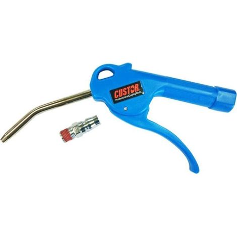 Soufflette pneumatique avec bec courbé 100 mm – Embout mâle 1/4 – Accès facile aux zones difficiles d'accès – Pour compresseur d'air (1/2)