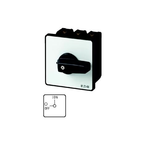 Eaton EIN-AUS-Schalter, P3, 63 A, Einbau, 3-polig, mit schwarzem Knebel und Frontschild 026861 (1/2)