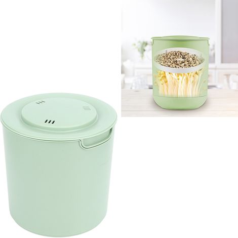 Machine de Germination de Graines pour Haricots, PP Alimentaire Grande Capacité Automatique Germeuse pour Légumes Yogourt Natto Vin de Riz (1/5)