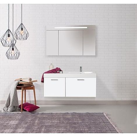 Ensemble de meubles de salle de bains EMPI série MAA blanc brillant (1/5)