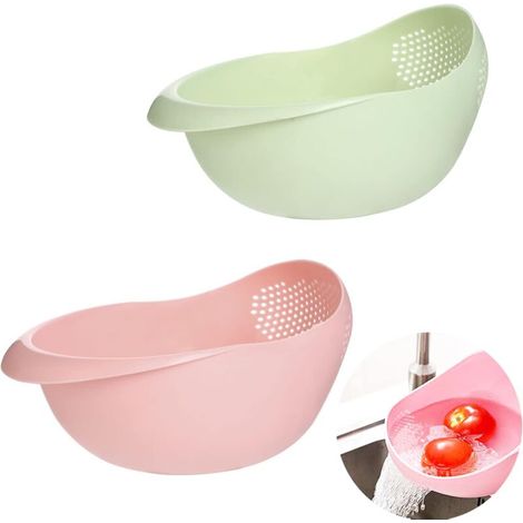 2 Pièces Passoire Légumes Aux Fruits Panier de Vidange Multifonction Panier De Vidange en Plastique Lavage Filtre Passoire Éviter Gaspillage D'ingrédients pour Nettoyer et Filtrer Légumes Fruits