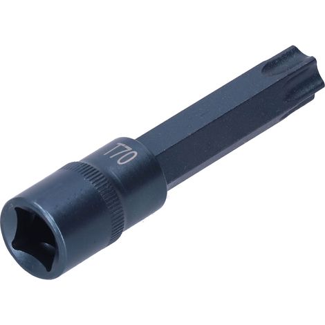 Embout de douille Star S2 en acier allié, clé électrique rapide, outil de quincaillerie, bleui sous blister 1/2X100XT70 (1/5)