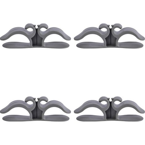 Organisateur de cordon de cuisine, 9,6 x 3 cm, petit enrouleur de cordon multifonctionnel pour appareils de cuisine, gris, 4 pièces. (1/5)