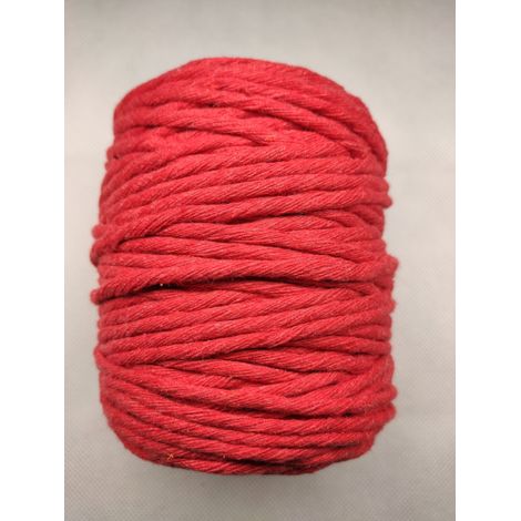 Rotes Baumwoll-Makramee-Garn 5 mm/100 m (1/3)