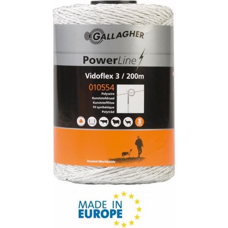 Filo Conduttore Colore Terra Lunghezza 100 m Vidoflex PowerLine 3 GALLAGHER per Recinzioni Elettriche (1/5)