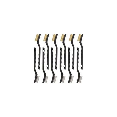 Set mit 12 Mini-Metallbürsten aus Edelstahl, Messing-Reinigungsbürsten zum Entfernen von Schweißschlacke, Abrieb und Rost (1/5)
