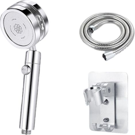 Pommeau de douche turbocompressé, bouton de douche haute pression avec interrupteur et1.5Tuyau de riz (1/5)