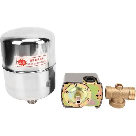 Pompe à eau pressostat réservoir en acier inoxydable cuivre clapet anti-retour 4 voies contrôleur auto-amorçant 110-230V (1/5)